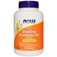 Олія вечірньої примули Evening Primrose Oil Now Foods 500 мг 250 капсул NB, код: 7701276