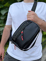 Мужская сумка кросс-боди Burberry черная повседневная, классическая сумка.
