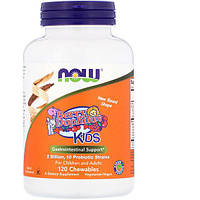 Пробиотик NOW Foods Berry Dophilus, Kids, 2 Billion 120 Chewables NF2949 NB, код: 7518251