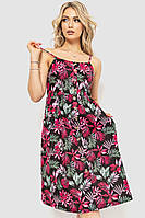 Сарафан женский с цветочным принтом черно-розовый 221R1932-3 Ager XL NB, код: 8225732