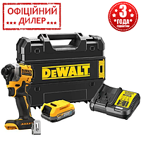 Аккумуляторный шуруповёрт ударный бесщёточный DeWALT DCF850E1T (18 В, 1.7 А, ЗУ, Кейс)