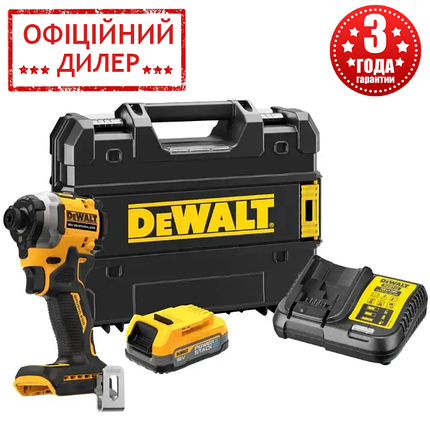 Акумуляторний шурупокрут ударний безщітковий DeWALT DCF850E1T (18 В, 1.7 А, ЗП, Кейс), фото 2