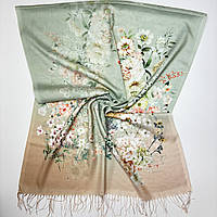Нежный женский весенний шарф палантин. Турецкий натуральный хлопковый шарф