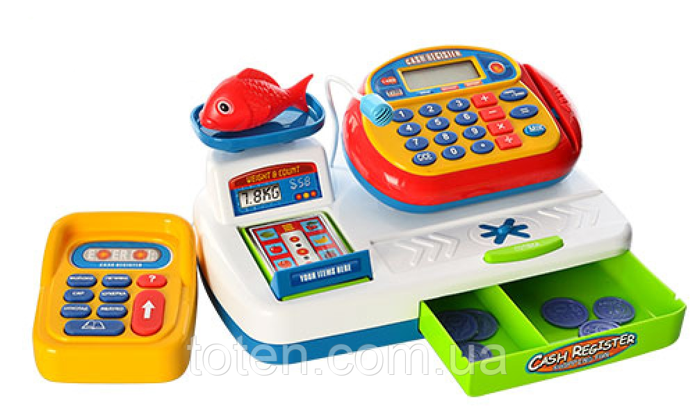 Касовий апарат ігровий дитячий Мій магазин дисплей ваги світлові та звукові ефекти, фото 1