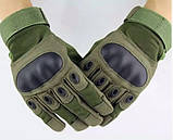 Універсальні тактичні на флісі повнопалі рукавички із захистом кісточок олива Solve 800100 SC, код: 8375040, фото 8