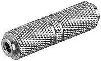 Перехідник аудіо Goobay Jack 3.5mm 3pin F F D9.6mm AUX Zinc металік (75.01.1884) QT, код: 7454706