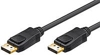 Кабель монітора-сигнальний Goobay DisplayPort M M 3.0m v1.2 4K60Hz Gold чорний (75.04.9960) QT, код: 7454941