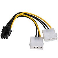 Кабель живлення внутрішній Lucom PCIePower 6p-MoleX M M x2 0.15m copper(62.09.8102) QT, код: 7455161