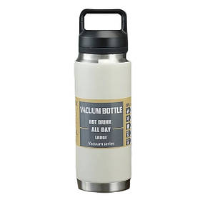 Термос вакуумний RIAS Vacuum Bottle 987A із нержавіючої сталі 600 мл White (3_04638)
