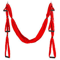 Гамак для аеройоги SP-Planeta Antigravity Yoga з міцного нейлону з 8 пластиковими регуляторами, фото 2