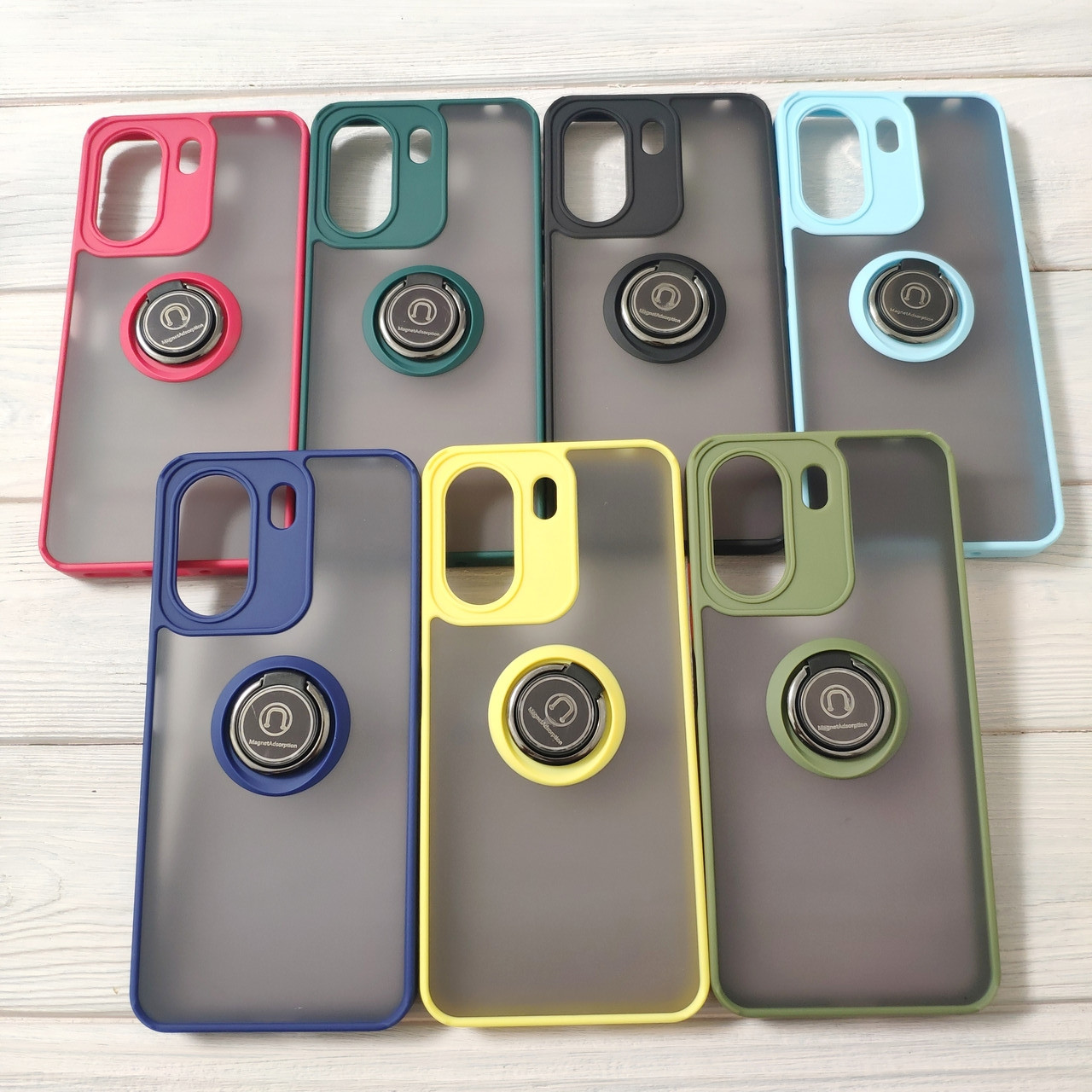 Чохол Armor Ring для Xiaomi Redmi 13C / Poco C65 Протиударний з кільцем (різні кольори)