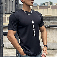 Черная спортивная футболка XL Muscle Attack Gym Ecet черный