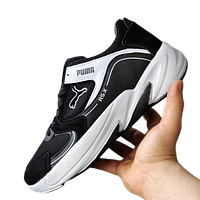 Мужские черные кроссовки Puma RS-X 40 / Мужские кроссовки Пума / Кроссовки мужские черные | Сетка + Замша