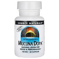 Мукуна жгучая Source Naturals Mucuna Dopa 60 капсул (SN2191) QT, код: 1772437