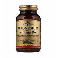 Магний с витамином В6 Solgar 250 таблеток QT, код: 7546926