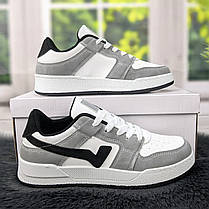 Кросівки кеди жіночі білі із сірим Swin-shoes 4424, фото 4
