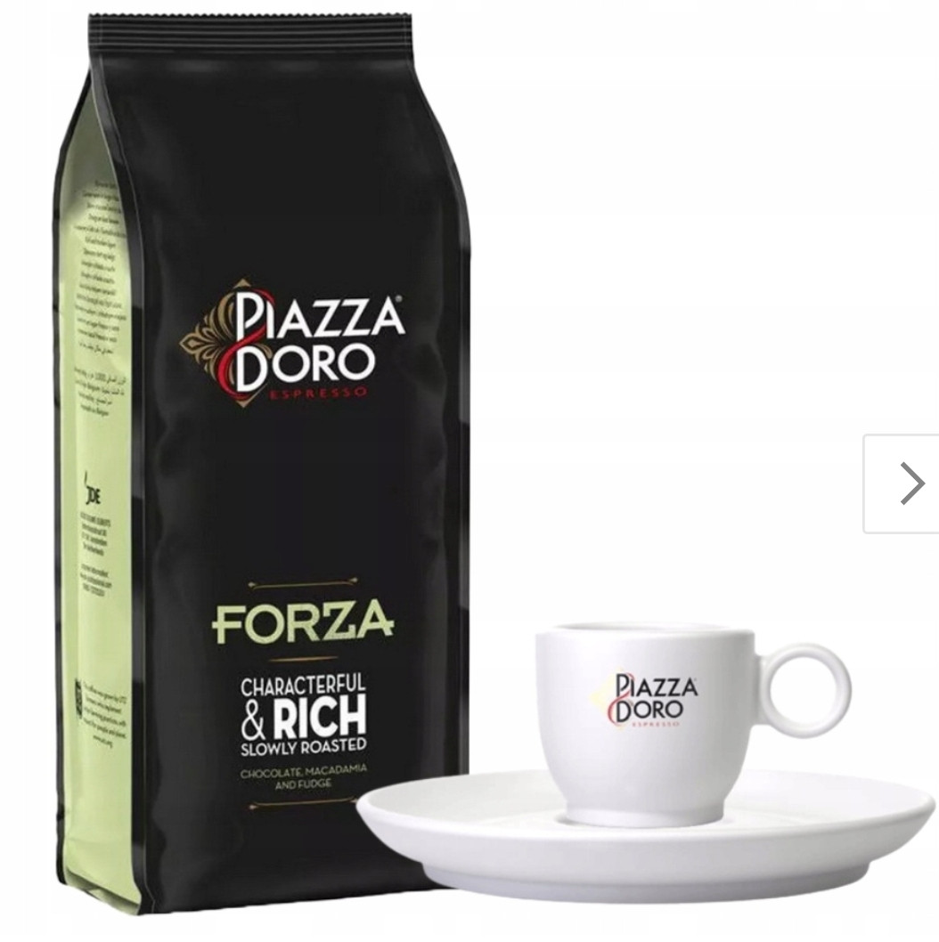 Кава в зернах Piazza D'oro Forza 100% арабіка 1кг, оригінал Jacobs Professional