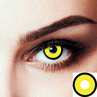Лінзи контактні Seta Decor кольорові жовті з контуром (13380) SX, код: 6658561