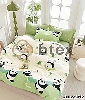 Постільна білизна двоспального розміру "Gold" китайська панда