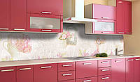 Наклейка виниловая кухонный фартук Zatarga Цветы и Достопримечательности 600х3000 мм SB, код: 5566970