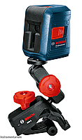 Профессиональный лазерный нивелир Bosch Professional GLL 2 с держателем MM 2 : два красных луча, 10 м NL