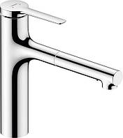 Смеситель с вытяжным душем для кухонной мойки hansgrohe Zesis M33 Хром 74801000 KN, код: 8406947