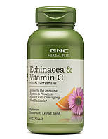 Эхинацея GNC Herbal Plus Echinacea Vitamin C 60 Caps OB, код: 7719587