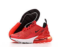 Кроссовки женские Nike Air Max 270 красные с черным, Найк Аир Макс 270 текстильные. код KD-14635