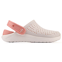 Crocs LiteRide Kids Clog Powder White original, Кроксы Лайтрайд Детские оригинал пудровые бежевые с коробкой