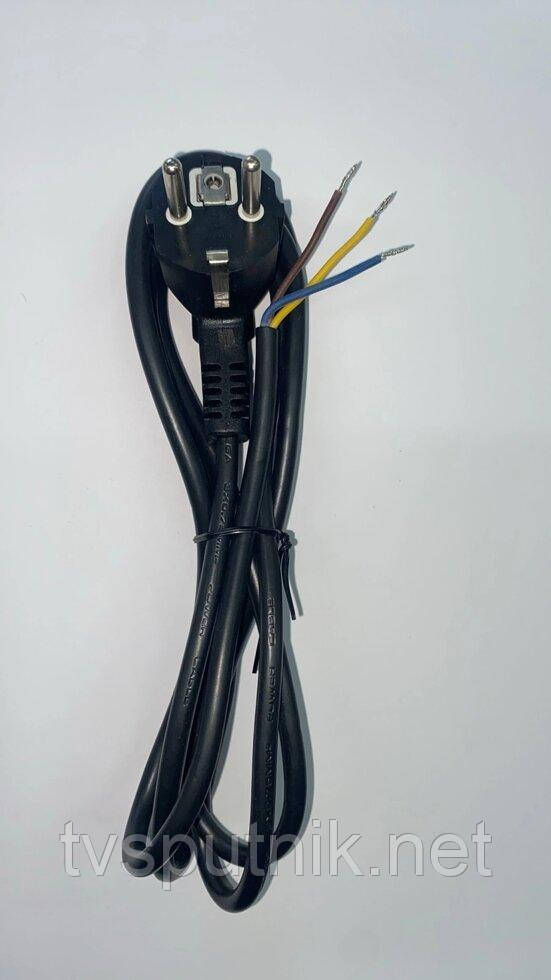 Шнур мережевий Євро без роз'єму, 3x0.75мм (1.8метра)