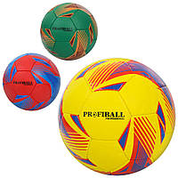 Мяч футбольный 2500-265 размер 5, ПУ1, 4мм, ручная работа, 32 панели, 400-420г, 3 цвета, кул.