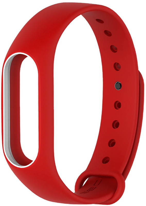 Ремінець UWatch Double Color Replacement Silicone Band For Xiaomi Mi Band 2 Red/White Line