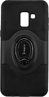 Чехол-накладка Ipaky 360° Free Rotation Ring Holder case Samsung Galaxy A8 Plus A730F Black