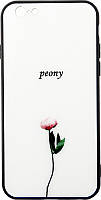 Чехол-накладка TOTO Glass Fashionable Case Apple iPhone 6/6S Peon on White