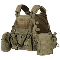 2E Tactical Плитоноска з додатковими сумками Тип1, Молле, хакі