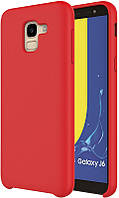 Чехол-накладка TOTO Liquid Silicone case Samsung Galaxy J6 2018 Red