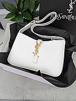 Женский клатч YSL белый маленькая стильная элегантная сумочка Yves Saint Laurent