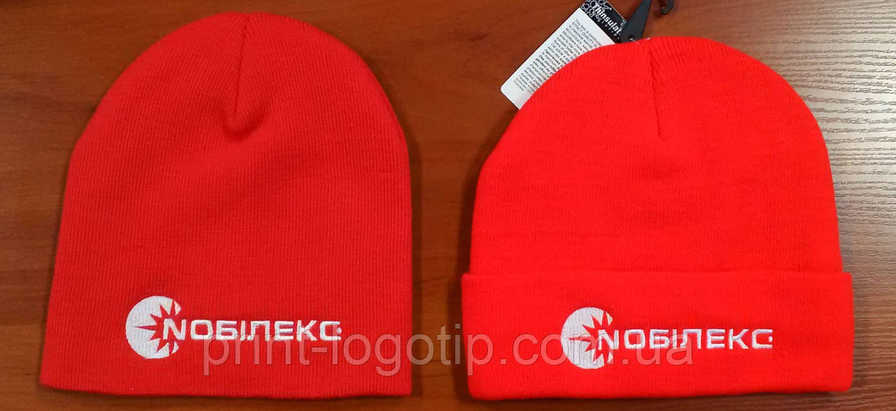 Шапки з логотипом в'язані , фото 1