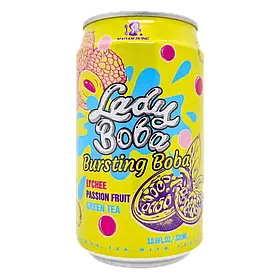 Напій Lady Boba Bubble Tea Green Tea Lychee Passion Fruit 320ml