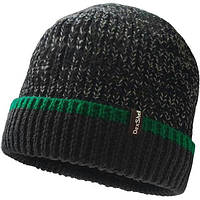 Шапка водонепроницаемая Dexshell Cuffed Beanie, р-р L/XL (58-60 см) черная с зеленой полосой