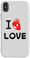 Чехол-накладка TOTO Pure TPU 2mm Print Case Apple iPhone XS Max #42 Love Heart White