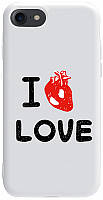 Чехол-накладка TOTO Pure TPU 2mm Print Case Apple iPhone 7/8/SE 2020 #42 Love Heart White