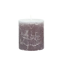 Свеча цилиндрическая Candlesense Decor Rustic 75*70 33 ч Серая PS, код: 7824219