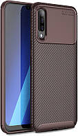 Чехол-накладка TOTO TPU Carbon Fiber 1,5mm Case Samsung Galaxy A70 Coffee