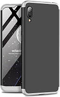 Чехол-накладка GKK 3 in 1 Hard PC Case Huawei Y6 2019 Silver/Black