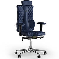 Кресло KULIK SYSTEM ELEGANCE Экокожа с подголовником со строчкой Темно-синий (10-901-WS-MC-02 US, код: 1689431