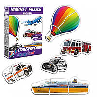 Набор магнитов Baby puzzle "Транспорт" Magdum ML4031-24 EN, Time Toys