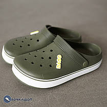 Жіночі крокси кольору хакі, фото 2