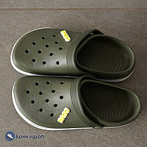 Жіночі крокси кольору хакі, фото 3