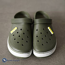 Жіночі крокси кольору хакі, фото 4